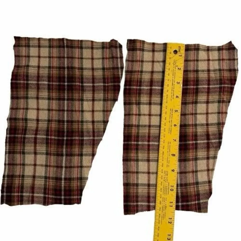 21pc G.H. Bass 100% Cotton Flannel - Lot Plaid QUILT Remnants Destash